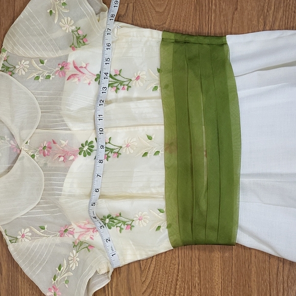 VINTAGE HANDMADE EMBROIDERED DRESS Tulle - Picture 11 of 16